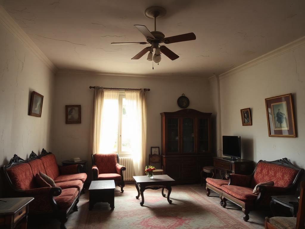 Sala remodelada — antes